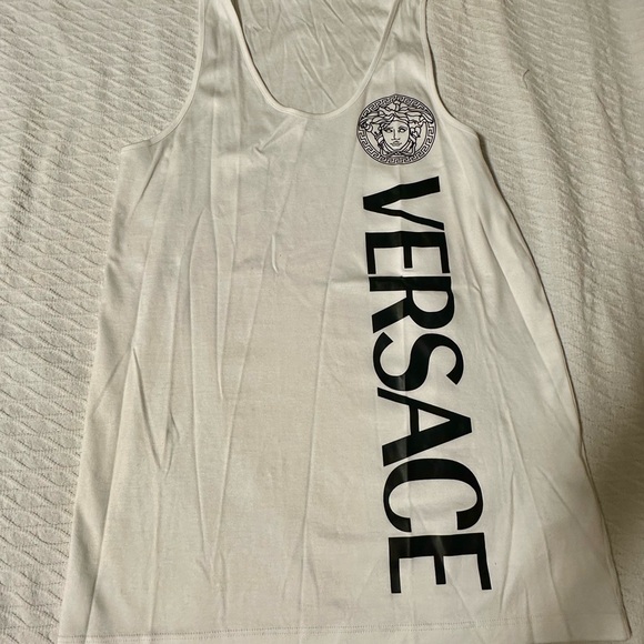 Versace Tops - Versace White Sleeveless Tank Top